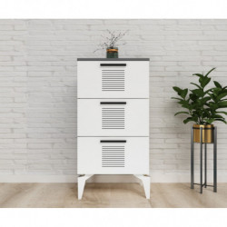 Gabinete multiusos Asimo H Antracita Blanco Practica Hogar
