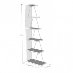 Conjunto de muebles de salón Epsilon blanco negro Practica Hogar