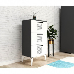 Gabinete multiusos Asimo H Antracita Blanco Practica Hogar