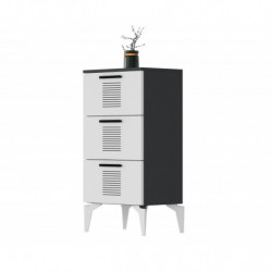 Gabinete multiusos Asimo H Antracita Blanco Practica Hogar