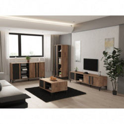Conjunto de muebles de salón Lachin antracita atlántico Practica Hogar