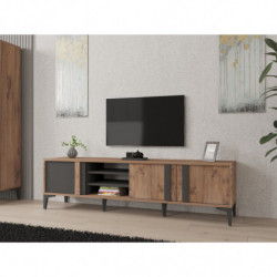 Conjunto de muebles de salón Lachin antracita atlántico Practica Hogar