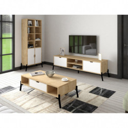 Conjunto de muebles de salón Lifano zafiro roble blanco Practica Hogar