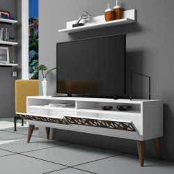 Conjunto de muebles de salón Line blanco Practica Hogar