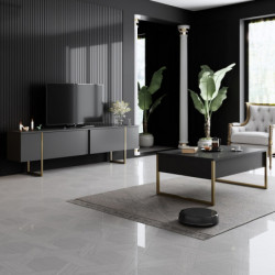 Conjunto de muebles de salón Luxe Set dorado antracita Practica Hogar