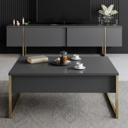 Conjunto de muebles de salón Luxe Set dorado antracita Practica Hogar
