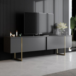 Conjunto de muebles de salón Luxe Set dorado antracita Practica Hogar