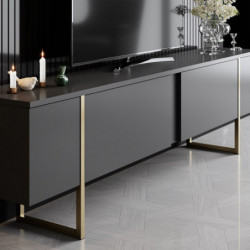 Conjunto de muebles de salón Luxe Set dorado antracita Practica Hogar