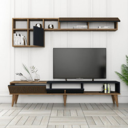 Conjunto de muebles de salón Milan 483 antracita nogal Practica Hogar