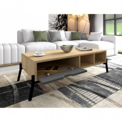 Conjunto de muebles de salón Ponuse zafiro roble antracita Practica Hogar