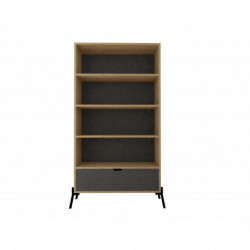 Conjunto de muebles de salón Ponuse zafiro roble antracita Practica Hogar