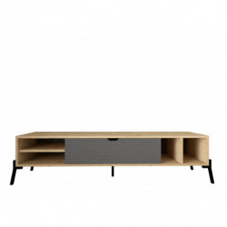 Conjunto de muebles de salón Ponuse zafiro roble antracita Practica Hogar