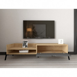 Conjunto de muebles de salón Trotse zafiro roble antracita Practica Hogar