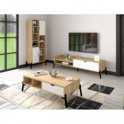 Conjunto de muebles de salón Trotse zafiro roble blanco Practica Hogar