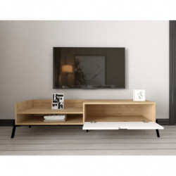 Conjunto de muebles de salón Trotse zafiro roble blanco Practica Hogar