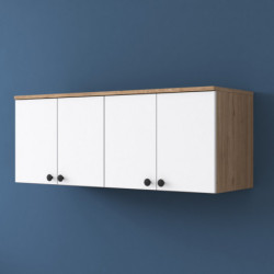 Mueble auxiliar BA120 2670 blanco nogal Practica Hogar