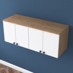 Mueble auxiliar BA120 2670 blanco nogal Practica Hogar