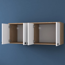 Mueble auxiliar BA120 2670 blanco nogal Practica Hogar