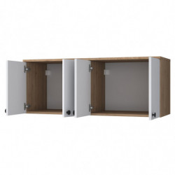 Mueble auxiliar BA120 2670 blanco nogal Practica Hogar