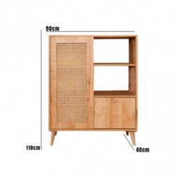 Mueble auxiliar Hazeran Multi roble Practica Hogar