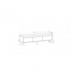 Mueble TV Century Roble Zafiro Practica Hogar