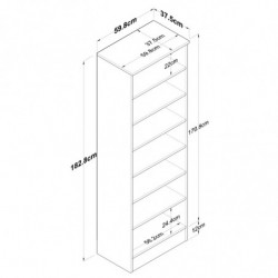 Mueble auxiliar P6-M13-2347 blanco Practica Hogar