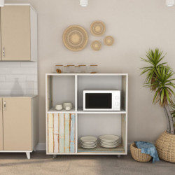 Mueble auxiliar Tasarım-L1197 blanco Practica Hogar