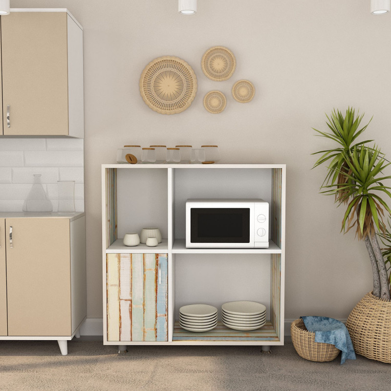 Mueble auxiliar Tasarım-L1197 blanco Practica Hogar Mueble auxiliar Tasarım-L1197 blanco Practica Hogar