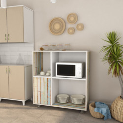 Mueble auxiliar Tasarım-L1197 blanco Practica Hogar