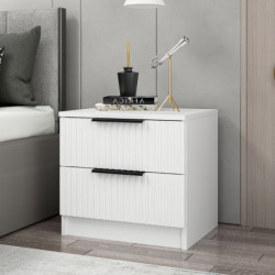 Mesita de noche Kale Plus-7910 blanco Practica Hogar