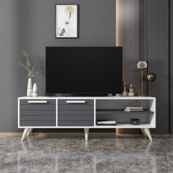Mueble TV Noyan Blanco Antracita Practica Hogar
