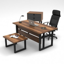 Conjunto de muebles de oficina MN08-BA antracita barroco Practica Hogar