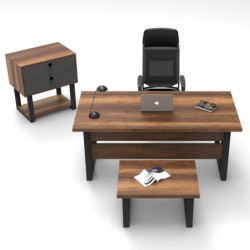 Conjunto de muebles de oficina MN08-BA antracita barroco Practica Hogar