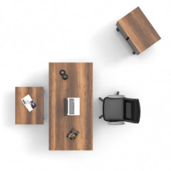 Conjunto de muebles de oficina MN08-BA antracita barroco Practica Hogar