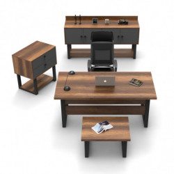 Conjunto de muebles de oficina MN09-BA antracita barroco Practica Hogar