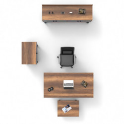 Conjunto de muebles de oficina MN09-BA antracita barroco Practica Hogar