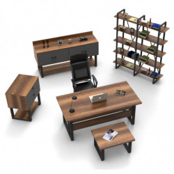 Conjunto de muebles de oficina MN10-BA antracita barroco Practica Hogar
