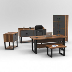 Conjunto de muebles de oficina MN11-BA antracita barroco Practica Hogar