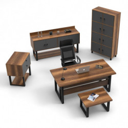 Conjunto de muebles de oficina MN11-BA antracita barroco Practica Hogar