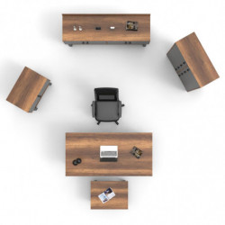 Conjunto de muebles de oficina MN11-BA antracita barroco Practica Hogar