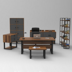 Conjunto de muebles de oficina MN12-BA barroco Practica Hogar