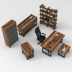 Conjunto de muebles de oficina MN12-BA barroco Practica Hogar
