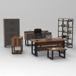 Conjunto de muebles de oficina MN12-BA barroco Practica Hogar