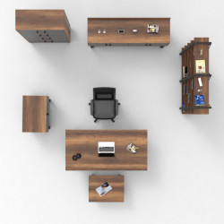 Conjunto de muebles de oficina MN12-BA barroco Practica Hogar