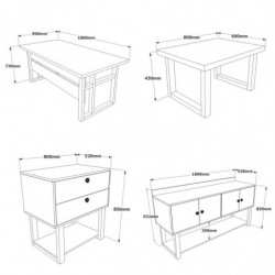Conjunto de muebles de oficina MN12-BA barroco Practica Hogar