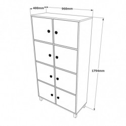 Conjunto de muebles de oficina MN12-BA barroco Practica Hogar