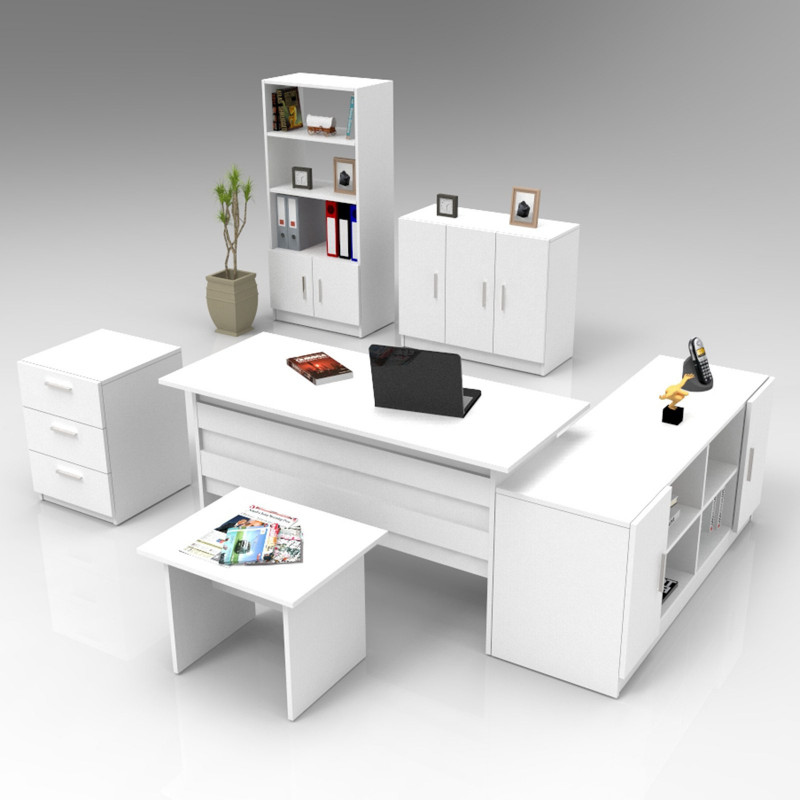 Conjunto de muebles de oficina VO17-W blanco Practica Hogar Conjunto de muebles de oficina VO17-W blanco Practica Hogar