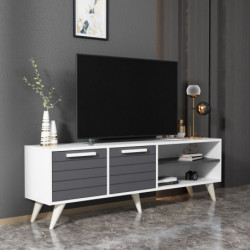 Mueble TV Noyan Blanco Antracita Practica Hogar