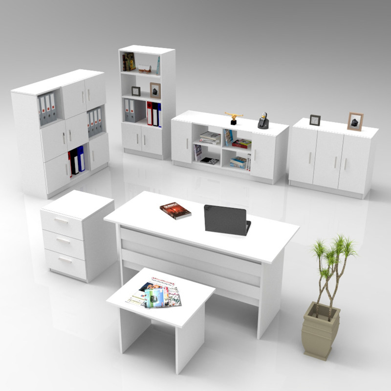 Conjunto de muebles de oficina VO18-W blanco Practica Hogar Conjunto de muebles de oficina VO18-W blanco Practica Hogar