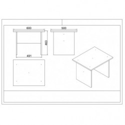 Conjunto de muebles de oficina VO18-W blanco Practica Hogar